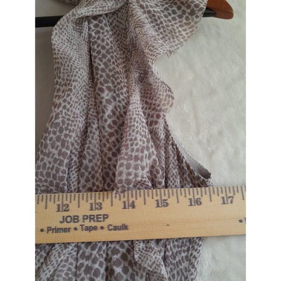 Banana Republic Sz 4 Snake Print Ruffle Wrap Event Party Lightweight Maxi Dress - Picture 10 of 10